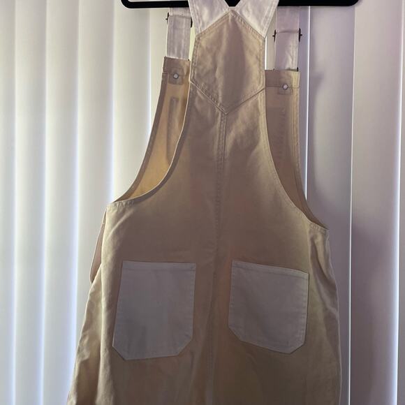 Converse Cream Overalls Size XL Adjustable Straps NWT Casual Streetwear - Picture 9 of 14